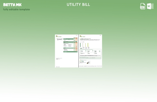 Модерен стил на Шкотска Шкотска напојување со сметки за комунални услуги, шабл 1